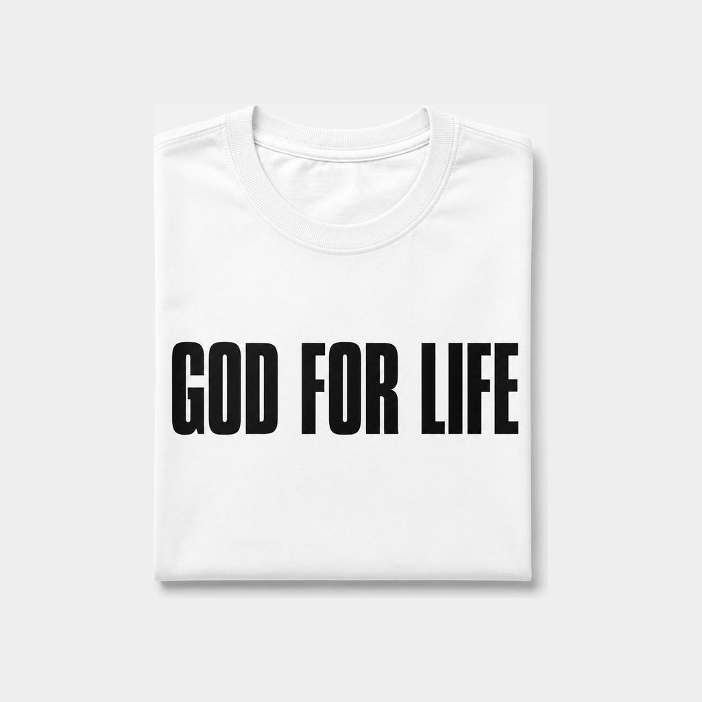 God For Life Statement Tee in White
