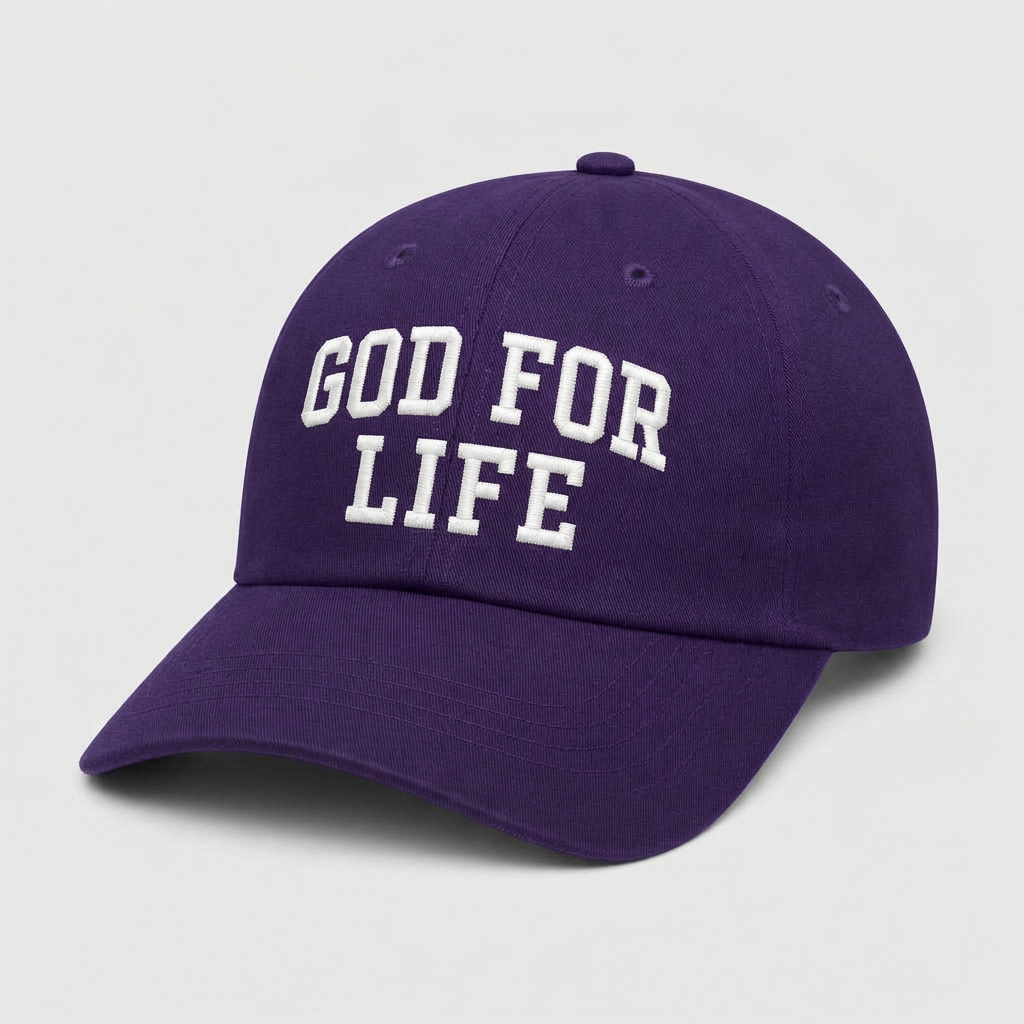 God For Life Statement Cap in Purple