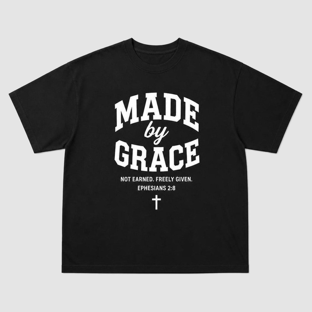 Made by Grace Eph. 2:8 Tee in Black